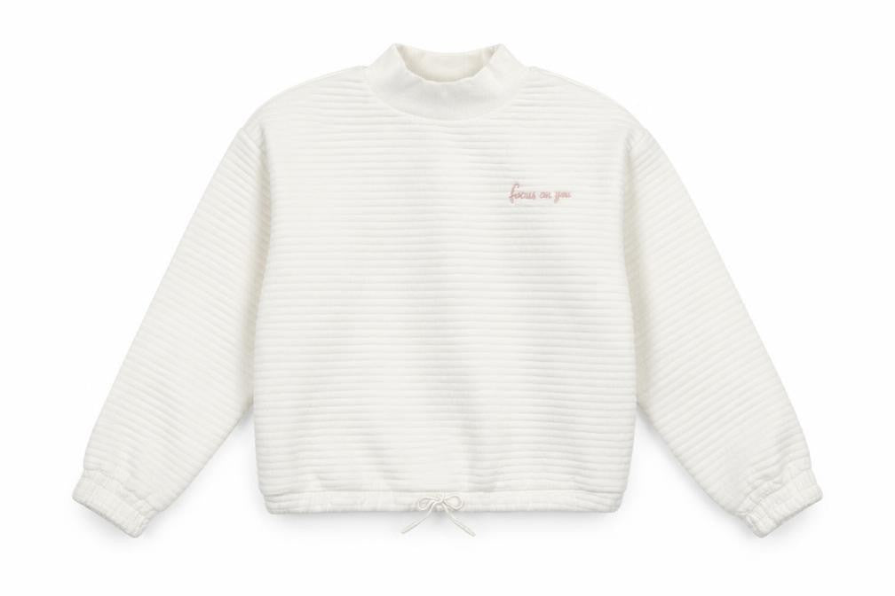 Primark Girls White  Polyester Pullover Sweatshirt Size 9-10 Years