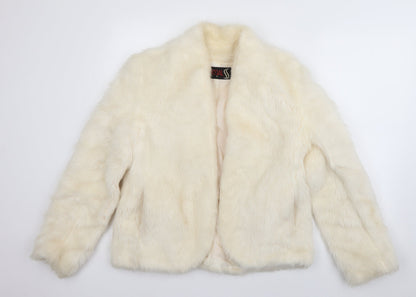 Preloved Segal Womens Ivory   Jacket  Size 10 - Front