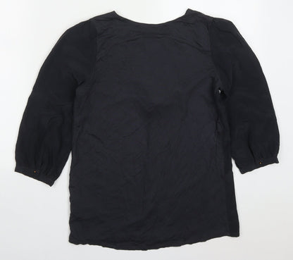 Next Womens Grey  Polyester Basic Blouse Size 6 Round Neck