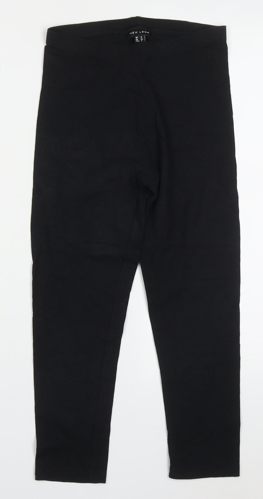 New Look Womens Black  Cotton Carrot Leggings Size 6 L20 in