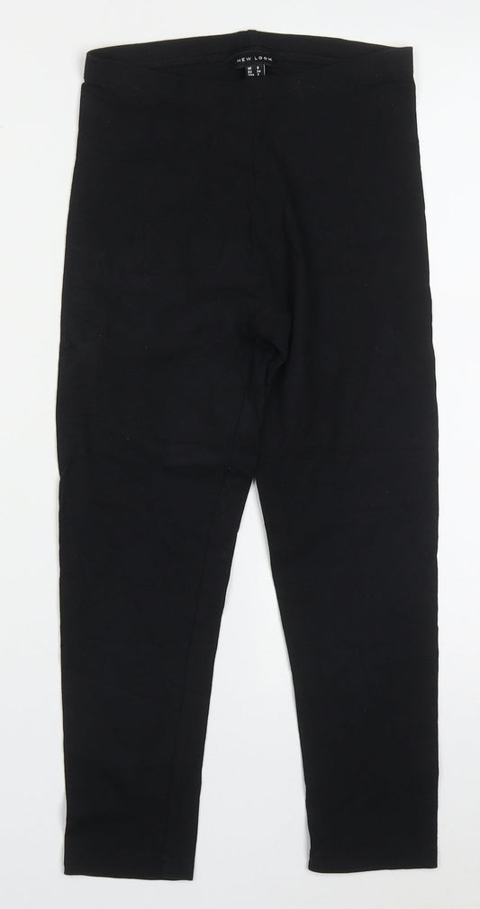 New Look Womens Black  Cotton Carrot Leggings Size 6 L20 in