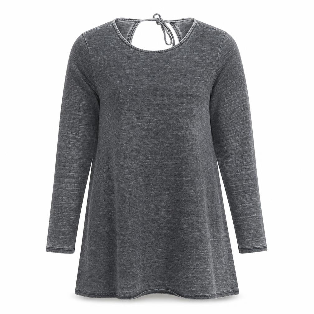 Topshop Womens Grey  Polyester T-Shirt Dress  Size 10  Round Neck Pullover