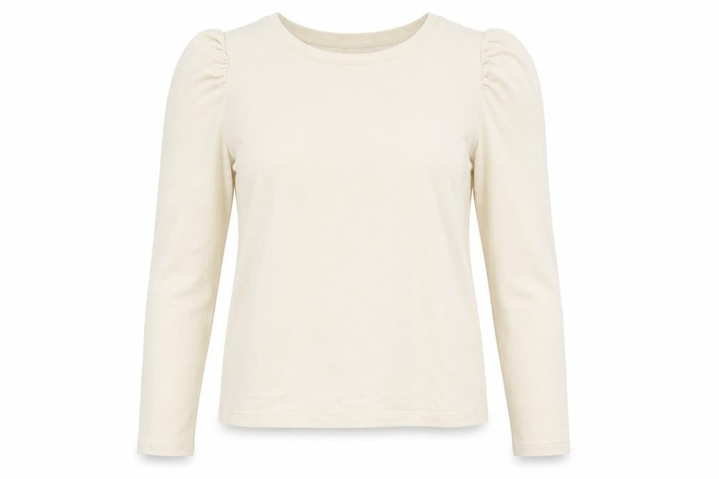 Monki Womens Beige  Cotton Pullover Sweatshirt Size S  Pullover