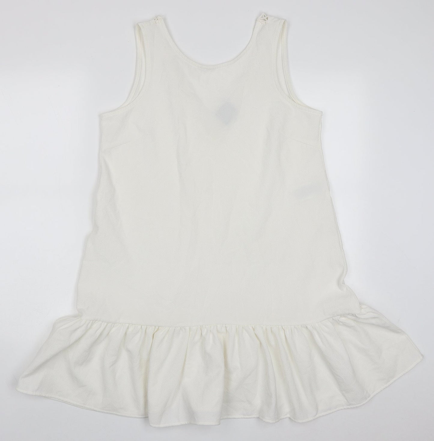 VERO MODA Womens White  Polyester A-Line  Size M  Round Neck Pullover