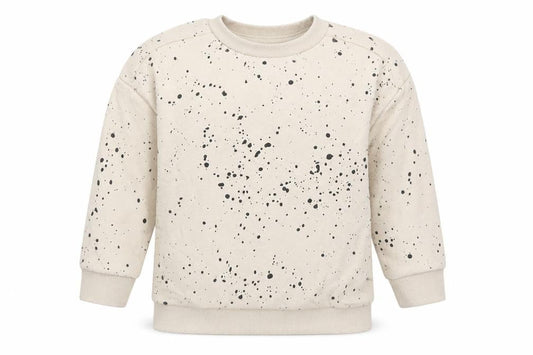 Matalan Baby Beige  Cotton Basic T-Shirt Size 18-24 Months Crew Neck Pullover - Splatter Print
