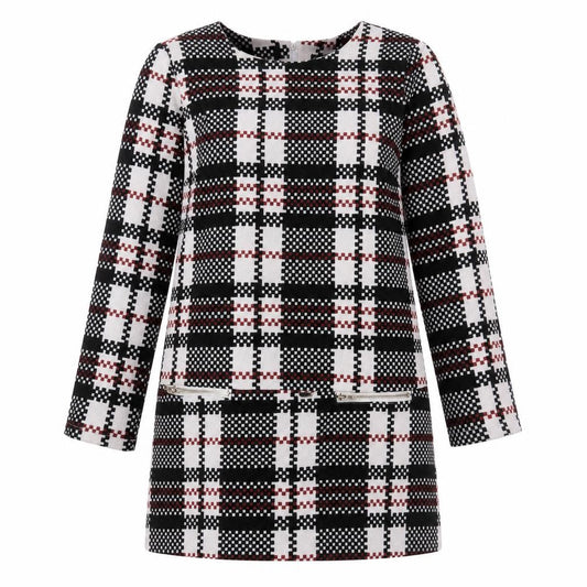 Atmosphere Womens Multicoloured Check Polyester Shift  Size 14  Round Neck Pullover
