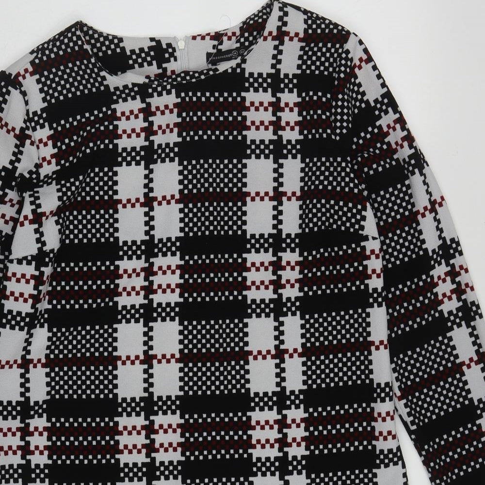Atmosphere Womens Multicoloured Check Polyester Shift  Size 14  Round Neck Pullover