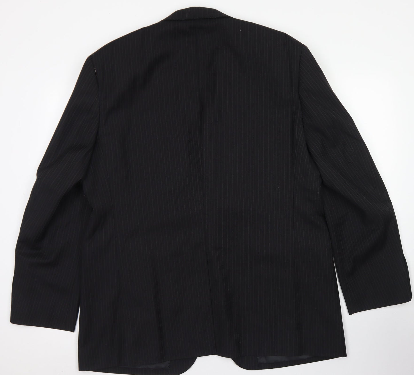 Sovereign Mens Black Striped Wool Jacket Blazer Size 44