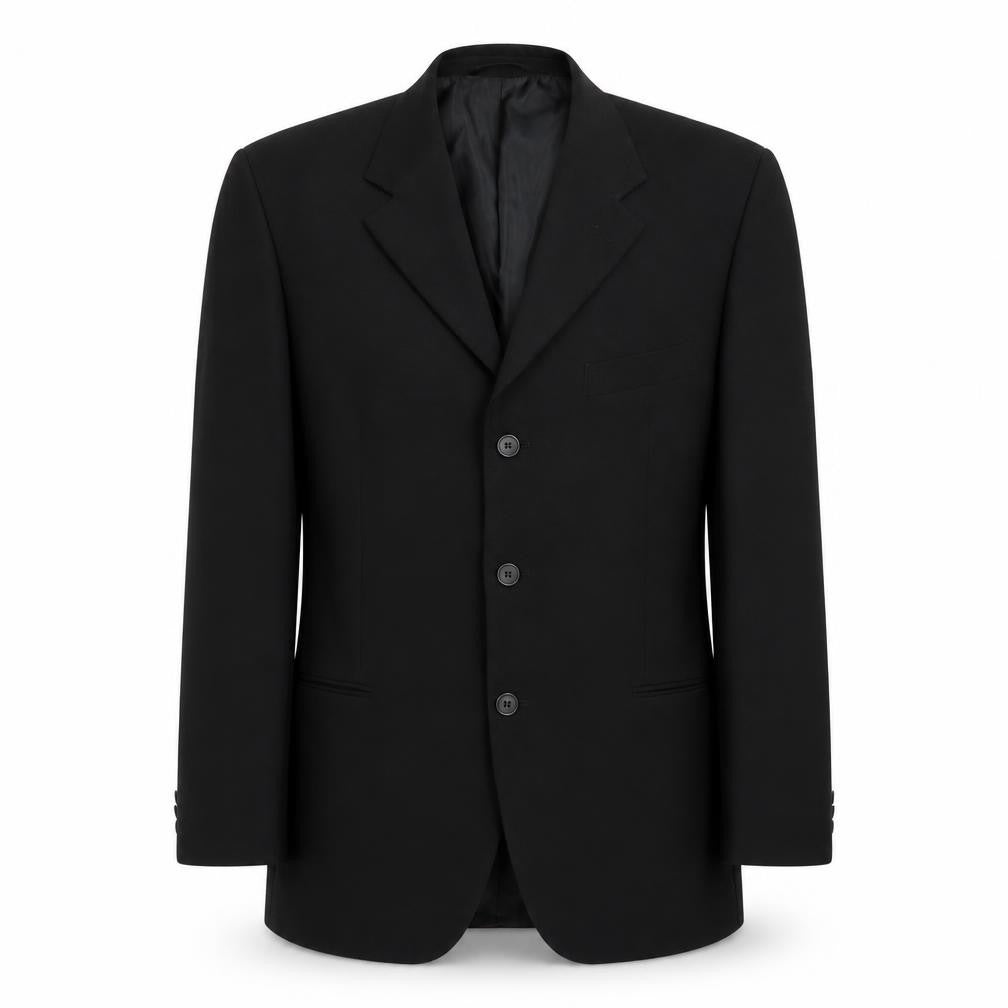 Savatini Mens Black  Polyester Jacket Blazer Size 38