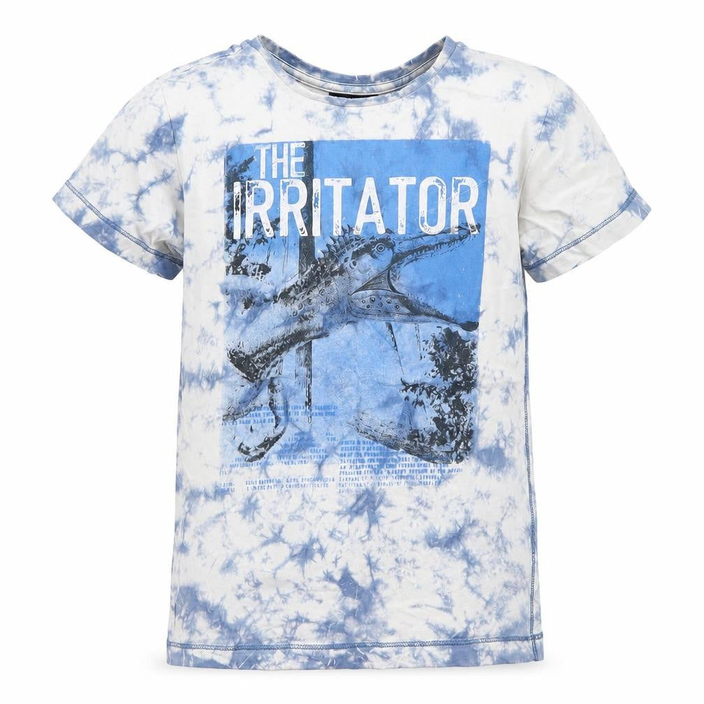 Next Boys Blue  Cotton Basic T-Shirt Size 5 Years Crew Neck  - Tie Dye