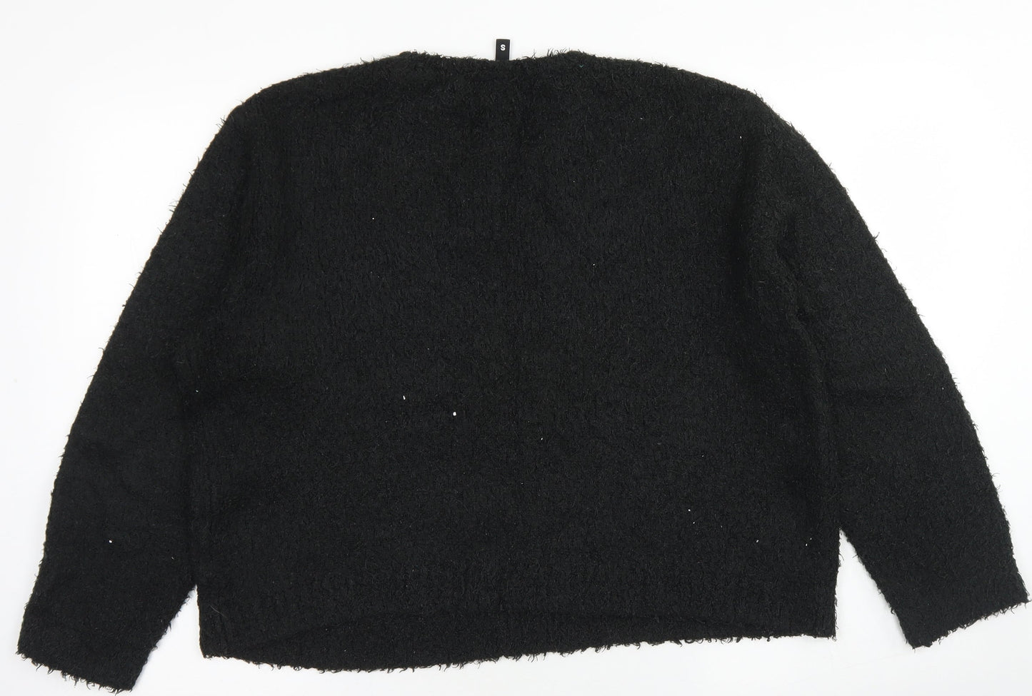 Divided Womens Black Crew Neck  Polyester Pullover Jumper Size S
