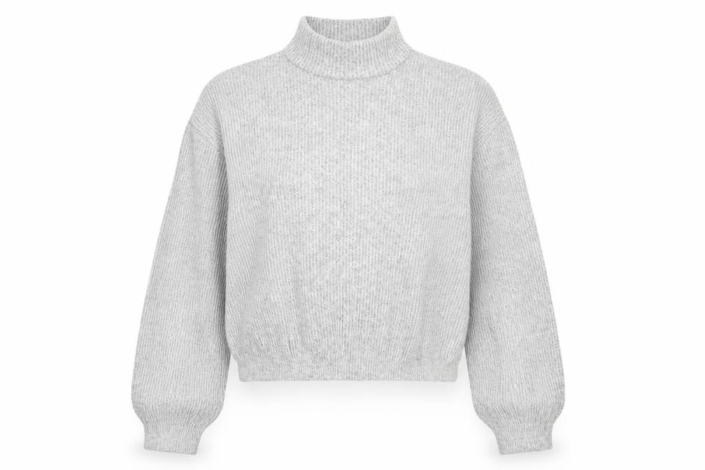 Garage Womens Grey High Neck  Rayon Pullover Jumper Size M