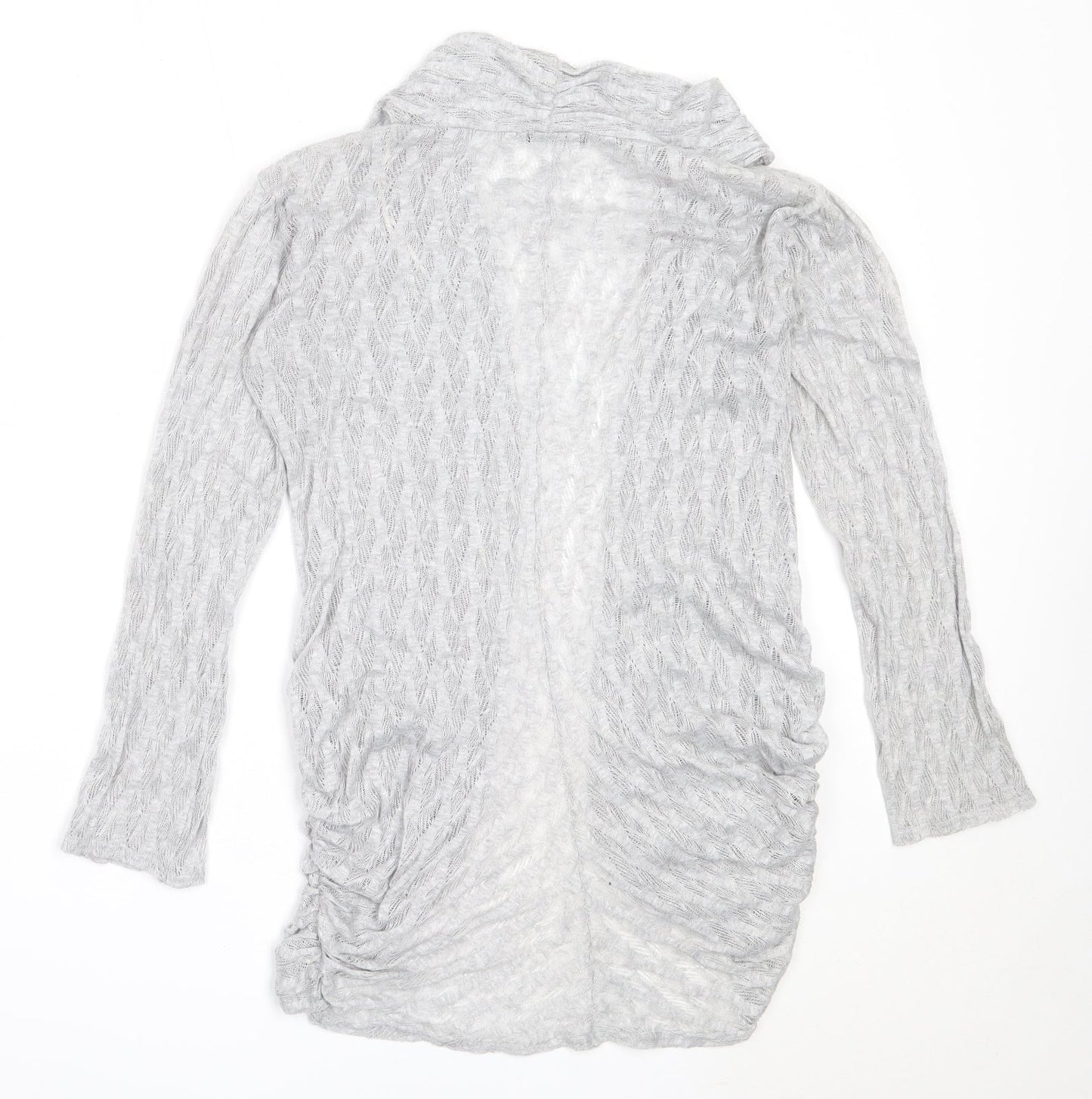 Graffic Womens Grey Round Neck  Polyester Cardigan Jumper Size M