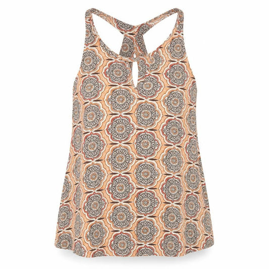 NEXT Womens Orange Geometric Polyester Basic Blouse Size 12 V-Neck