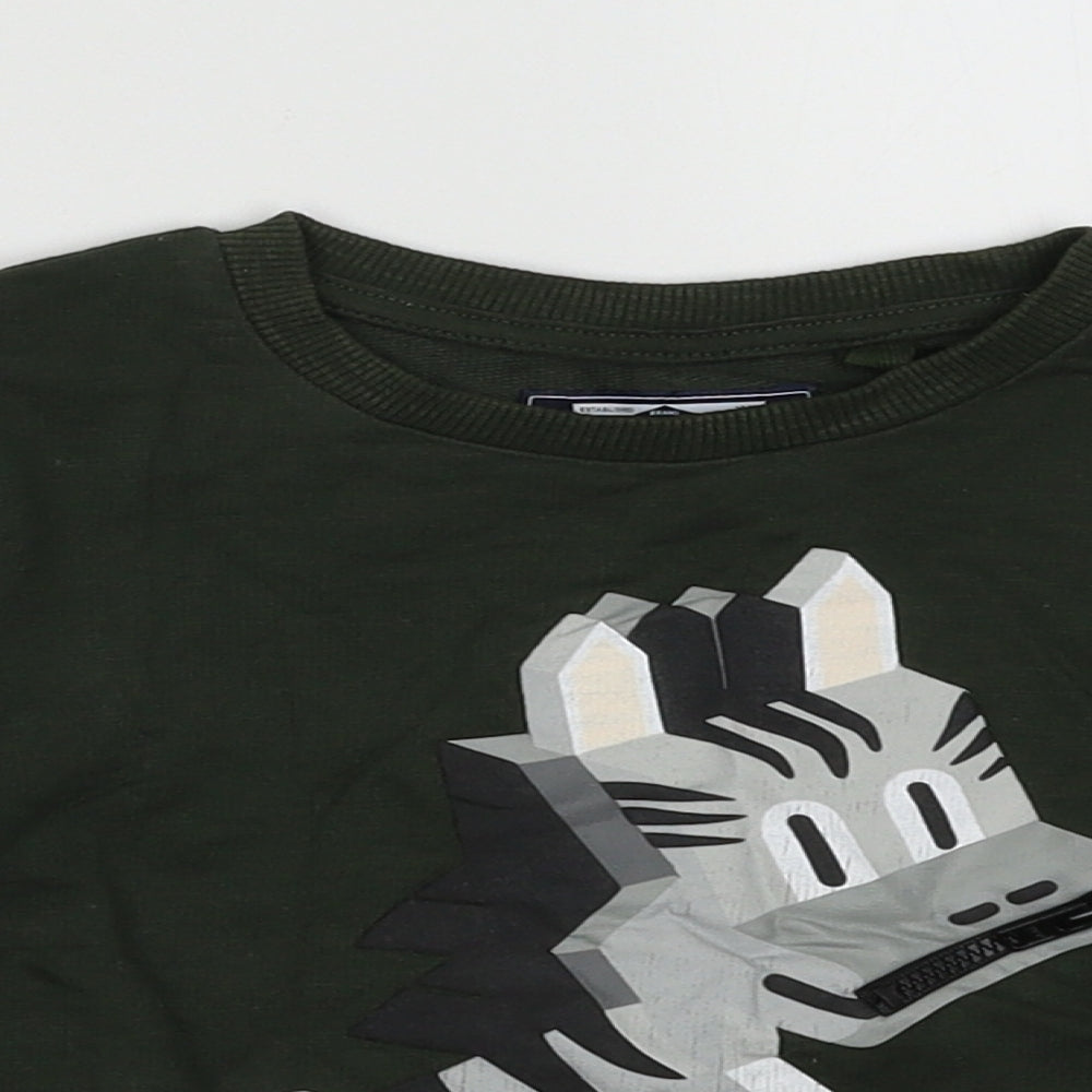 NEXT Boys Green  Cotton Pullover Sweatshirt Size 2 Years  Pullover - Zebra