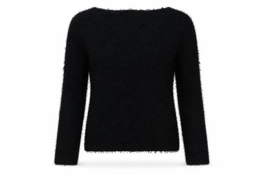 Brave Soul Womens Black Scoop Neck  Polyester Pullover Jumper Size M
