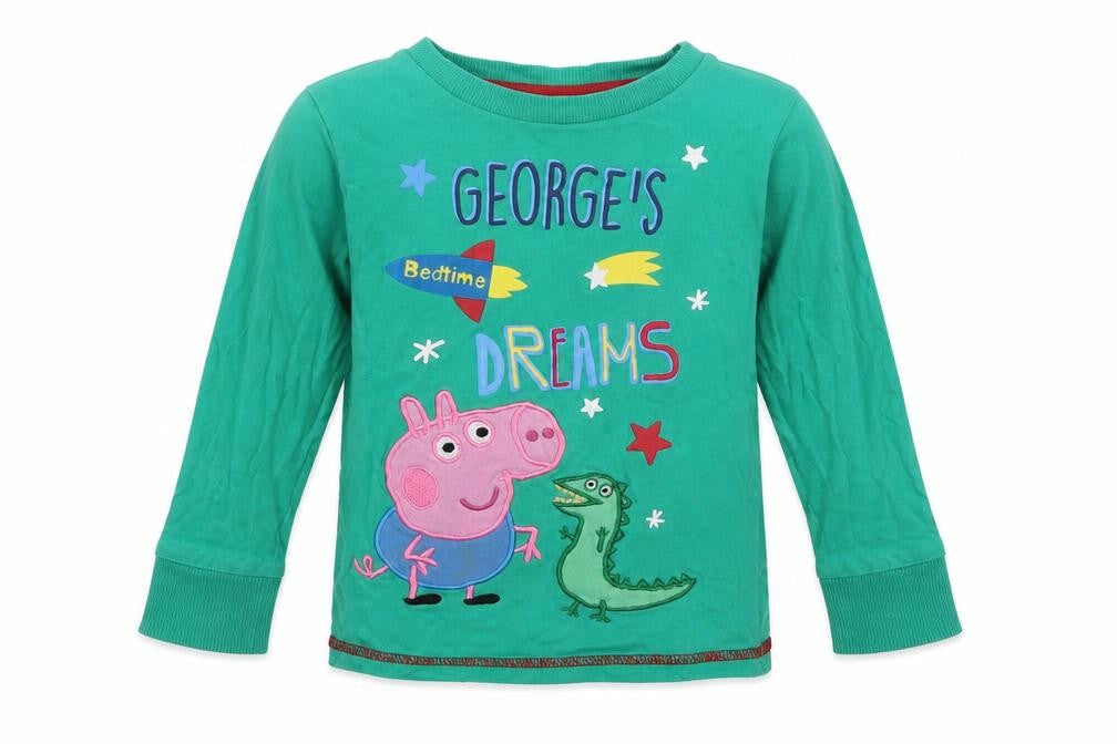 George Boys Green  Coir  Pyjama Top Size 2 Years  Pullover - Peppa Pig George