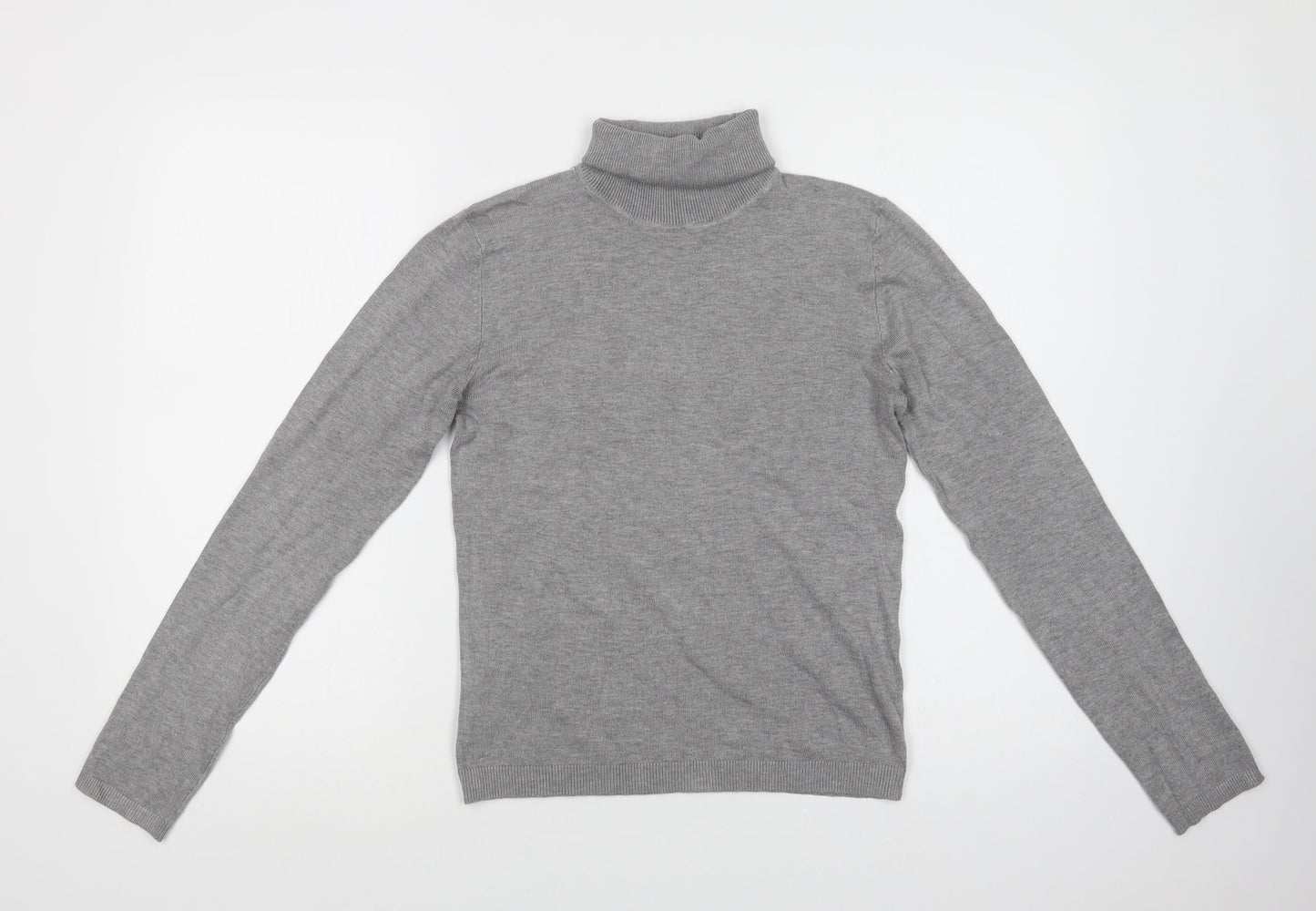 Pull & Bear Womens Grey Roll Neck   Pullover Jumper Size L