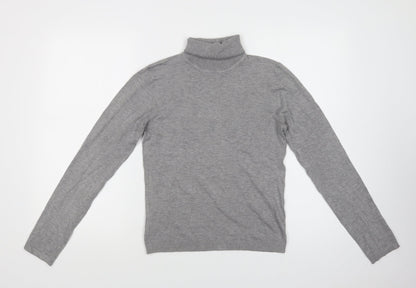 Pull&Bear Womens Grey Roll Neck   Pullover Jumper Size L