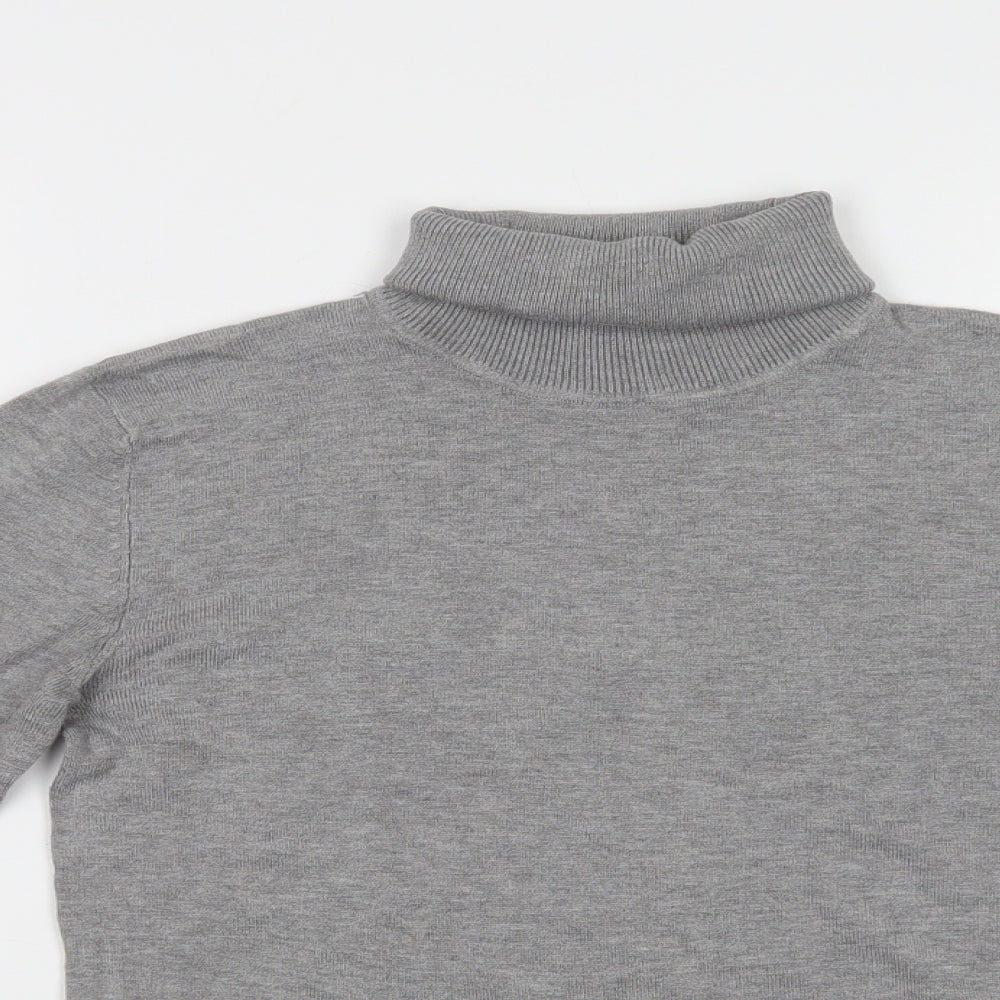 Pull & Bear Womens Grey Roll Neck   Pullover Jumper Size L