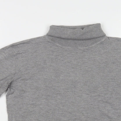 Pull&Bear Womens Grey Roll Neck   Pullover Jumper Size L