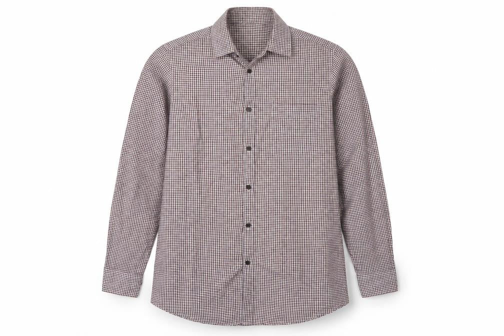 Matalan Mens Red Check Cotton  Button-Up Size 15 Collared Button