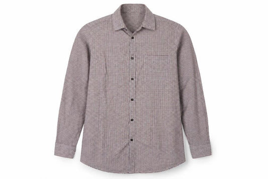 Matalan Mens Red Check Cotton  Button-Up Size 15 Collared Button