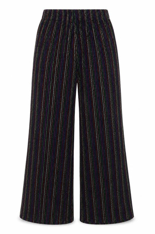 Primark Womens Black Striped Nylon Dress Pants Trousers Size 4 L21 in Regular