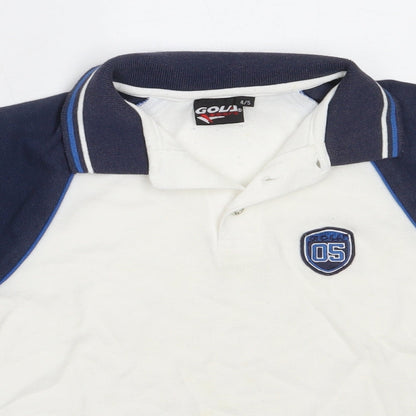 Gola Boys White  Polyester Basic Polo Size 4-5 Years Collared