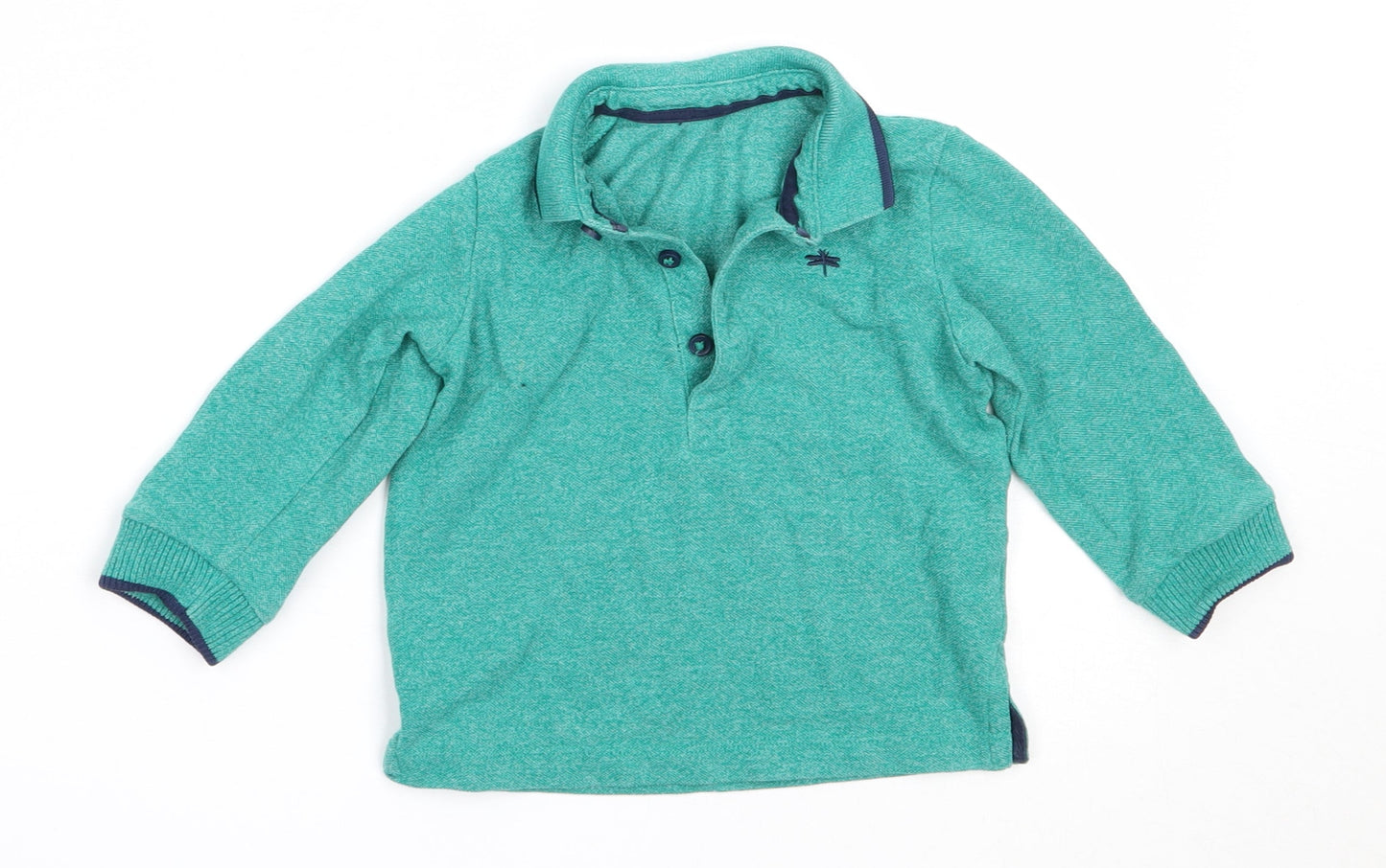 Matalan Boys Green  Cotton Basic Polo Size 12-18 Months Collared