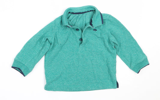 Matalan Boys Green  Cotton Basic Polo Size 12-18 Months Collared