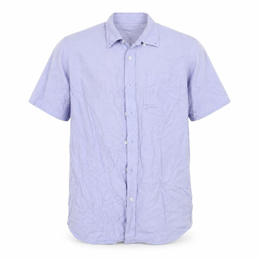 HARBOUR BAY Mens Blue  Cotton  Button-Up Size M Collared