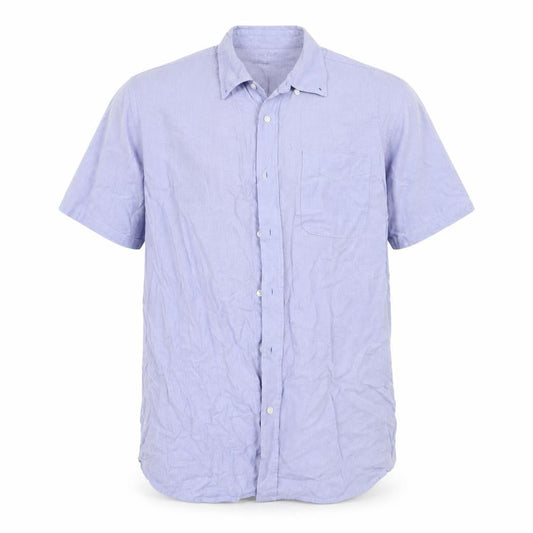 HARBOUR BAY Mens Blue  Cotton  Button-Up Size M Collared