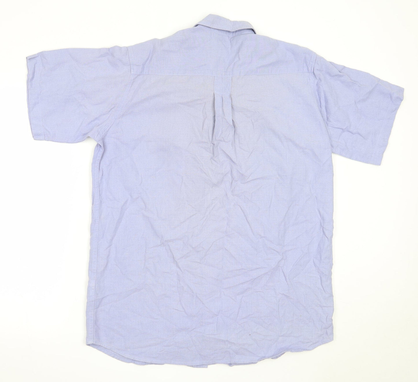 HARBOUR BAY Mens Blue  Cotton  Button-Up Size M Collared