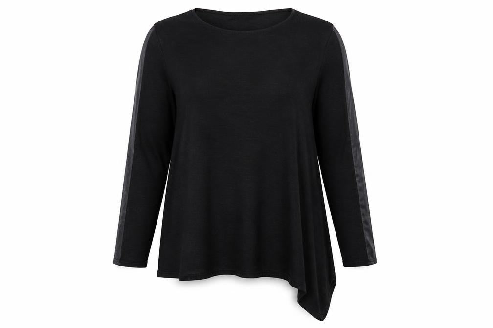 Select Womens Black Round Neck  Polyester Pullover Jumper Size 16