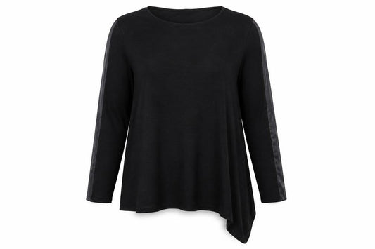 Select Womens Black Round Neck  Polyester Pullover Jumper Size 16
