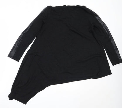 Select Womens Black Round Neck  Polyester Pullover Jumper Size 16
