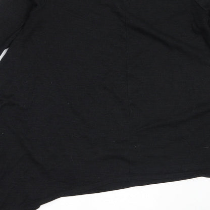 Select Womens Black Round Neck  Polyester Pullover Jumper Size 16