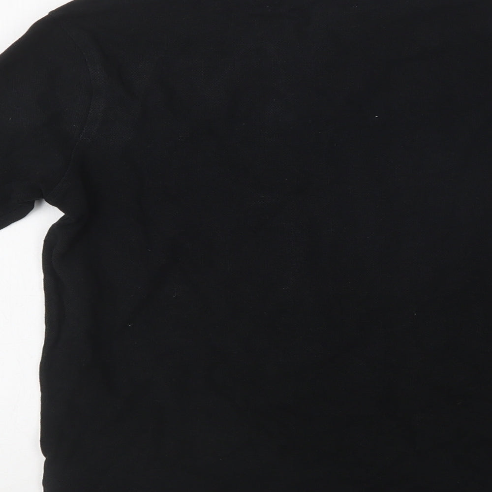 Industrialize Mens Black  Cotton  Polo Size XS Collared Button