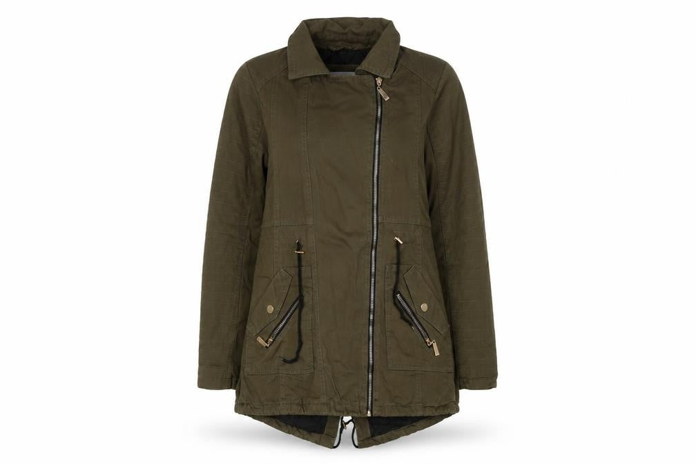 Miss Unique Womens Green   Parka Jacket Size 8  Zip