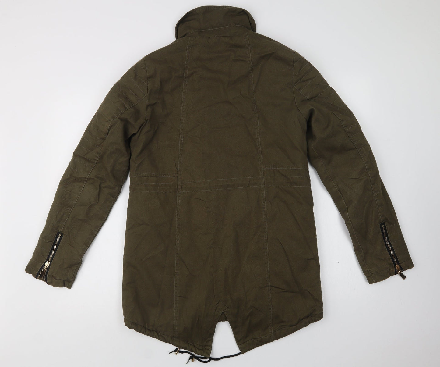 Miss Unique Womens Green   Parka Jacket Size 8  Zip