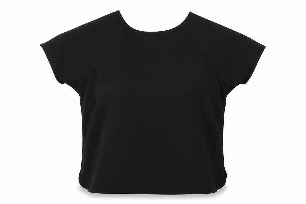 Papaya Womens Black  Polyester Basic Blouse Size 10 Crew Neck