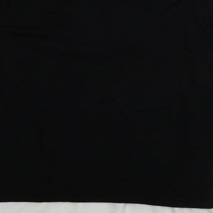 Preloved Dorothy Perkins Womens Black Collared  Viscose Pullover Jumper Size 10 - Label