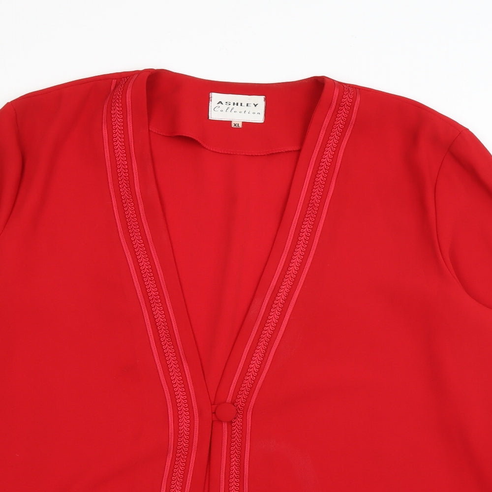 Ashley Collection Womens Red   Jacket Blazer Size XL  Button