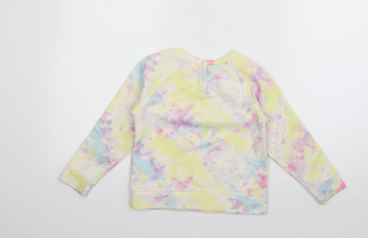 Gap Girls Multicoloured  Cotton Pullover Sweatshirt Size 5 Years  Pullover - Tie Dye