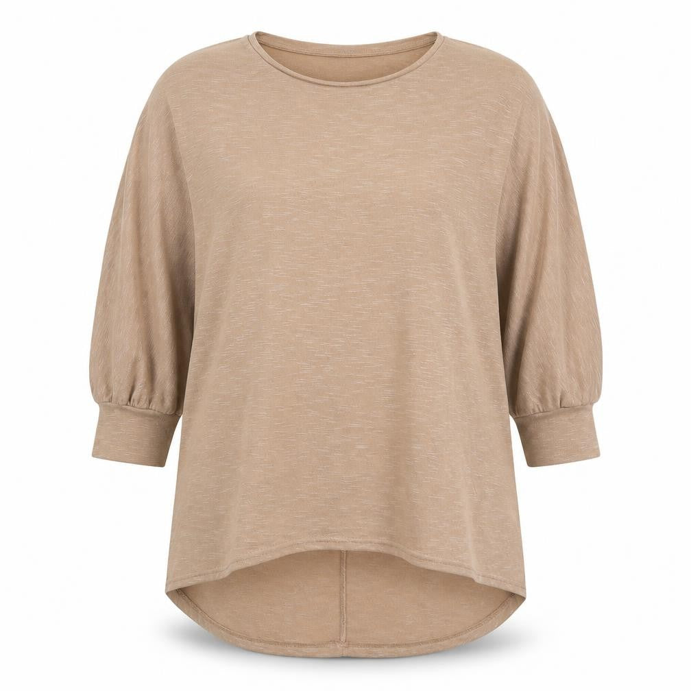 New Look Womens Brown Round Neck  Viscose Pullover Jumper Size L