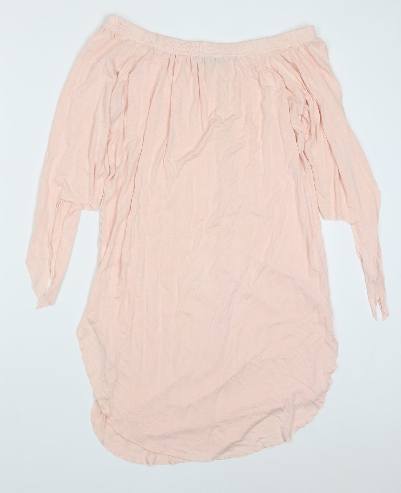 Cherry Couture Womens Pink  Viscose Basic Blouse Size M Off the Shoulder