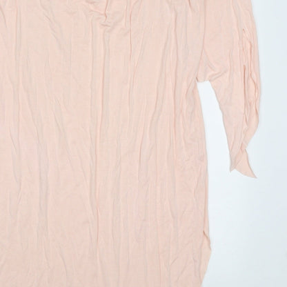 Cherry Couture Womens Pink  Viscose Basic Blouse Size M Off the Shoulder