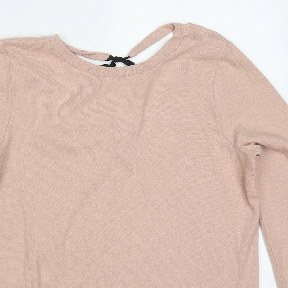 River Island Womens Pink  Polyester Pullover Sweatshirt Size 8  Pullover