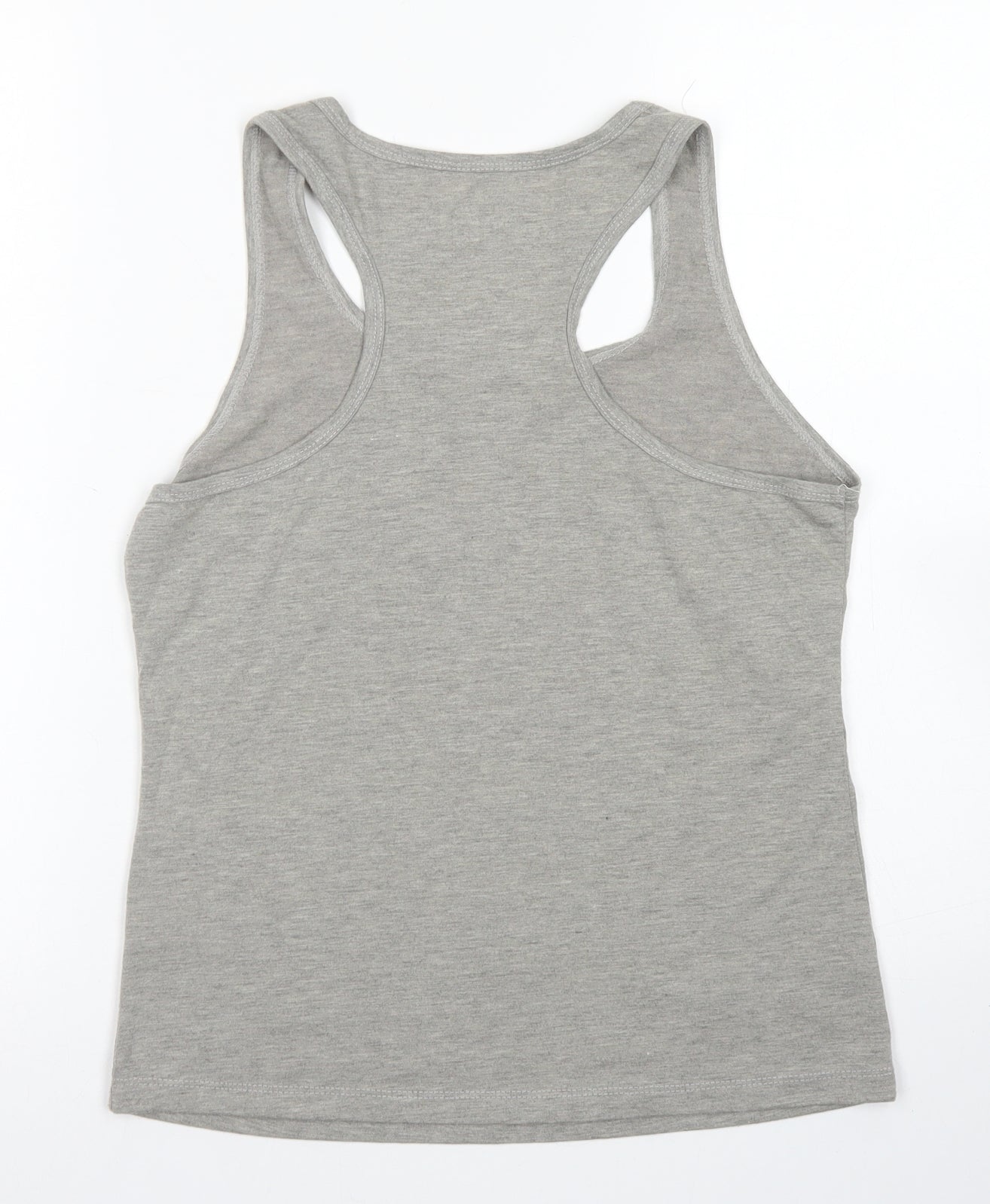 MPH Womens Grey  Polyester Basic Tank Size S Scoop Neck